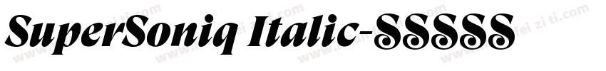 SuperSoniq Italic字体转换